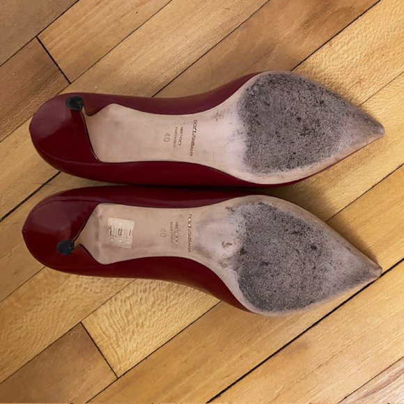 "Dolce & Gabbana" Leather, Heel, Red Shoes Size 40 - Picture 5 of 6